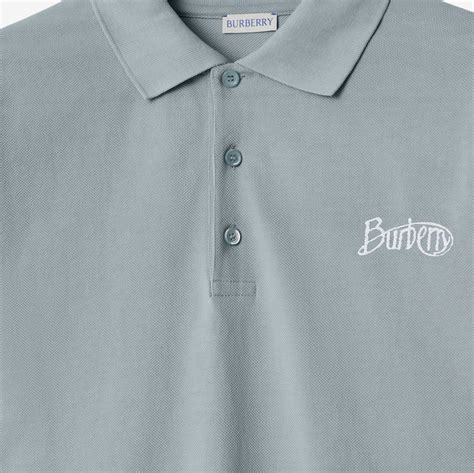 polo burberry gialla|Cotton Polo Shirt in Gale .